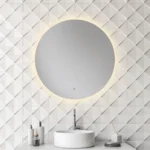 Theme Adjustable Lighting Round Bathroom Mirror - Image 2