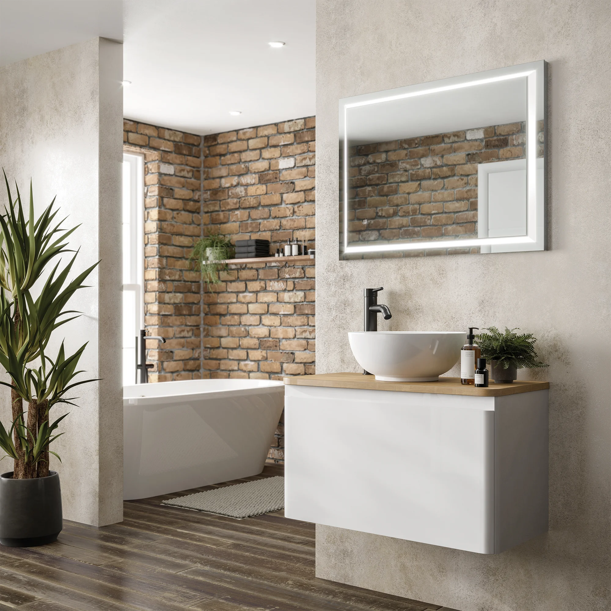 7952000020Spectre20Mirror2060.webp Spectre Chamfered LED Bathroom Mirror - Image 1