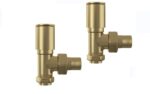 Angled Radiator Valves - Brushed Brass