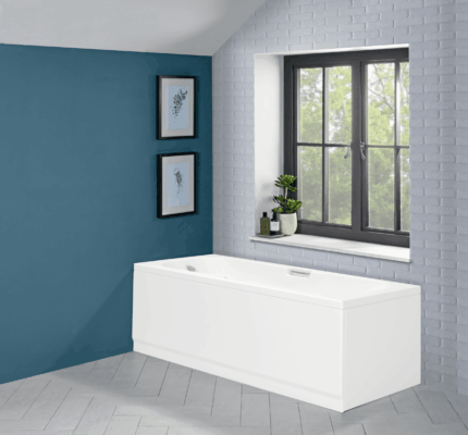 Proluna 1700x700mm White with Anti Slip Handles Stone Bath