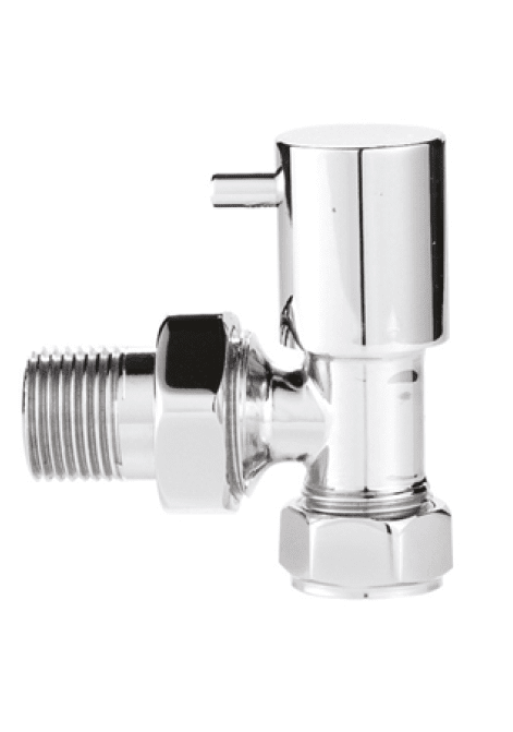 UHT328.png Minimalist Angled Radiator Valve - Chrome - Image 1
