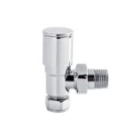 Portman Radiator Valves Angled - Chrome