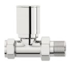 Portman Modern Rad Valves Straight - Chrome