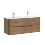 Zola 2 Drawer Wall Unit - 1200mm, Medium Oak