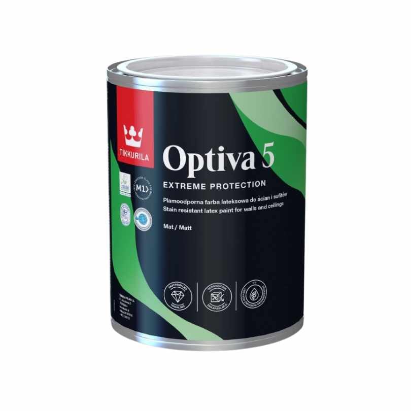 1-1-1.jpg Tikkurila Optiva 5 Matt Emulsion - Image 1