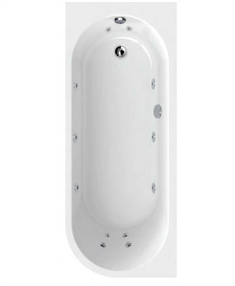 ARC 1700x700mm Left Hand Single Ended 12 Jet Whirlpool Bath White ARC Left Hand Single Ended 12 Jet Whirlpool Bath White - Image 1