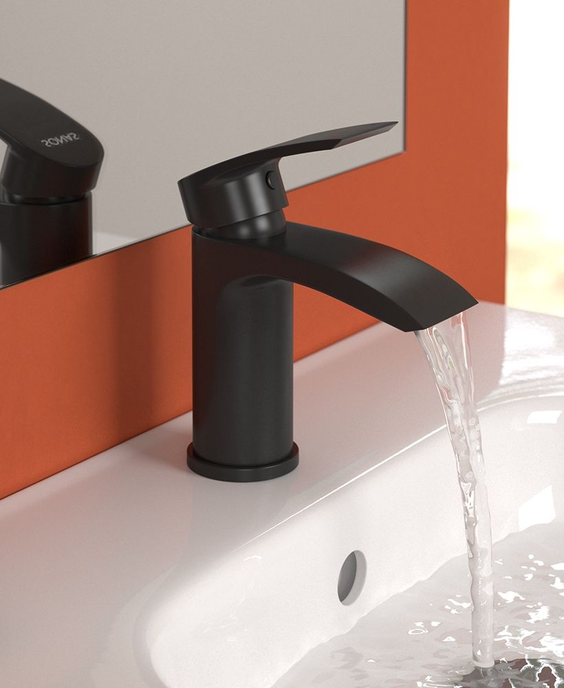 CORBY Basin Mixer Matt Black CORBY Basin Mixer Matt Black - Image 1