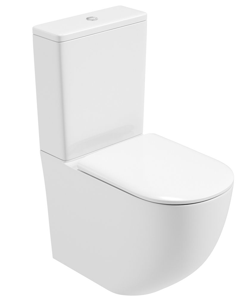 INSPIRE Rimless Fully Shrouded Close Coupled WC & Alpha Soft Close Seat INSPIRE Rimless Fully Shrouded Close Coupled WC & Alpha Soft Close Seat - Image 1