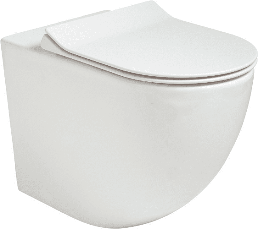 INSPIRE Rimless Back To Wall WC & Sequence Slim Soft Close Seat INSPIRE Rimless Back To Wall WC & Sequence Slim Soft Close Seat - Image 1