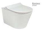 REFLECTIONS Rimless Back To Wall WC & Sequence Slim Soft Close Seat
