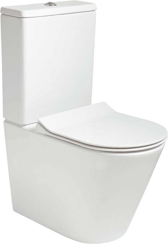 REFLECTIONS Rimless Fully Shrouded Close Coupled WC & Sequence Slim Soft Close Seat REFLECTIONS Rimless Fully Shrouded Close Coupled WC & Sequence Slim Soft Close Seat - Image 1
