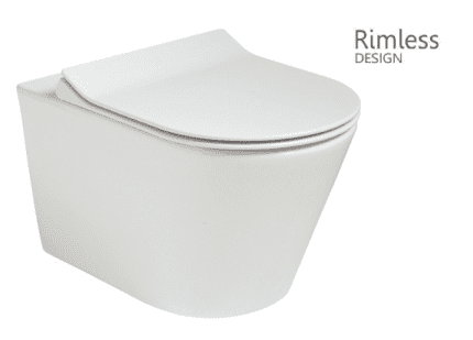 REFLECTIONS Rimless Wall Hung WC & Sequence Slim Soft Close Seat