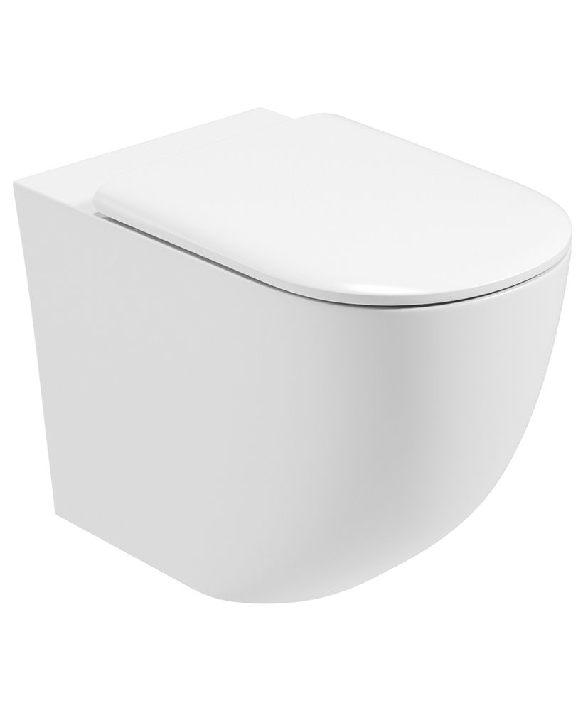 INSPIRE Rimless Back To Wall WC & Alpha Soft Close Seat INSPIRE Rimless Back To Wall WC & Alpha Soft Close Seat - Image 1