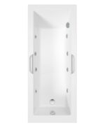CADENZA 1700x700mm Single Ended 8 Chrome Jet Whirlpool Bath White