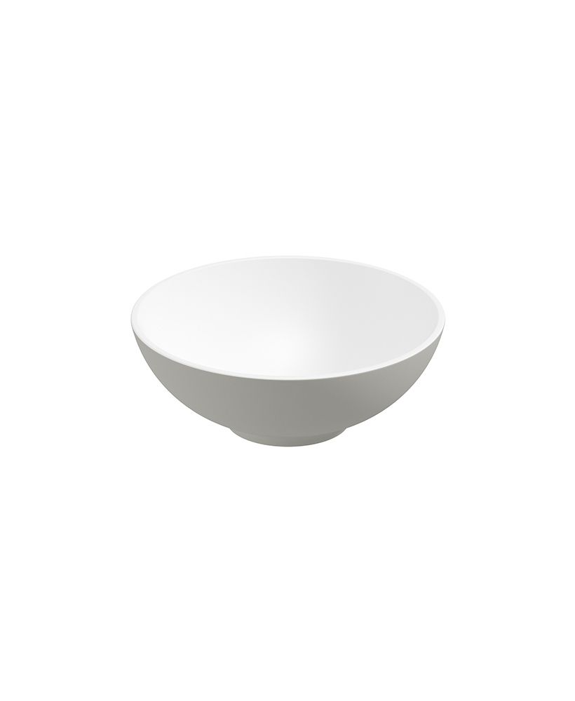 SKAL Round 40cm Countertop Basin White-Arctic Grey & Waste SKAL Round 40cm Countertop Basin White-Arctic Grey & Waste - Image 1