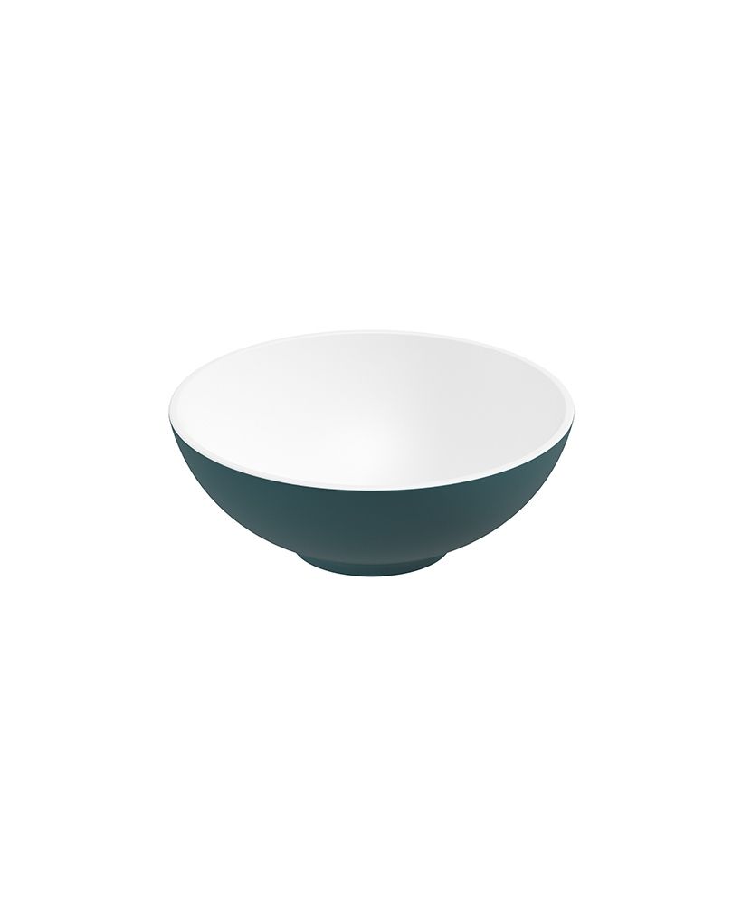 SKAL Round 40cm Countertop Basin White-Ocean Blue & Waste SKAL Round 40cm Countertop Basin White-Ocean Blue & Waste - Image 1