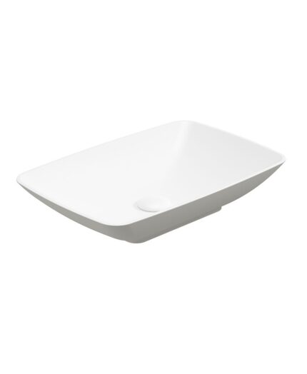 SKAL Rectangle 60cm Countertop Basin White-Arctic Grey & Waste