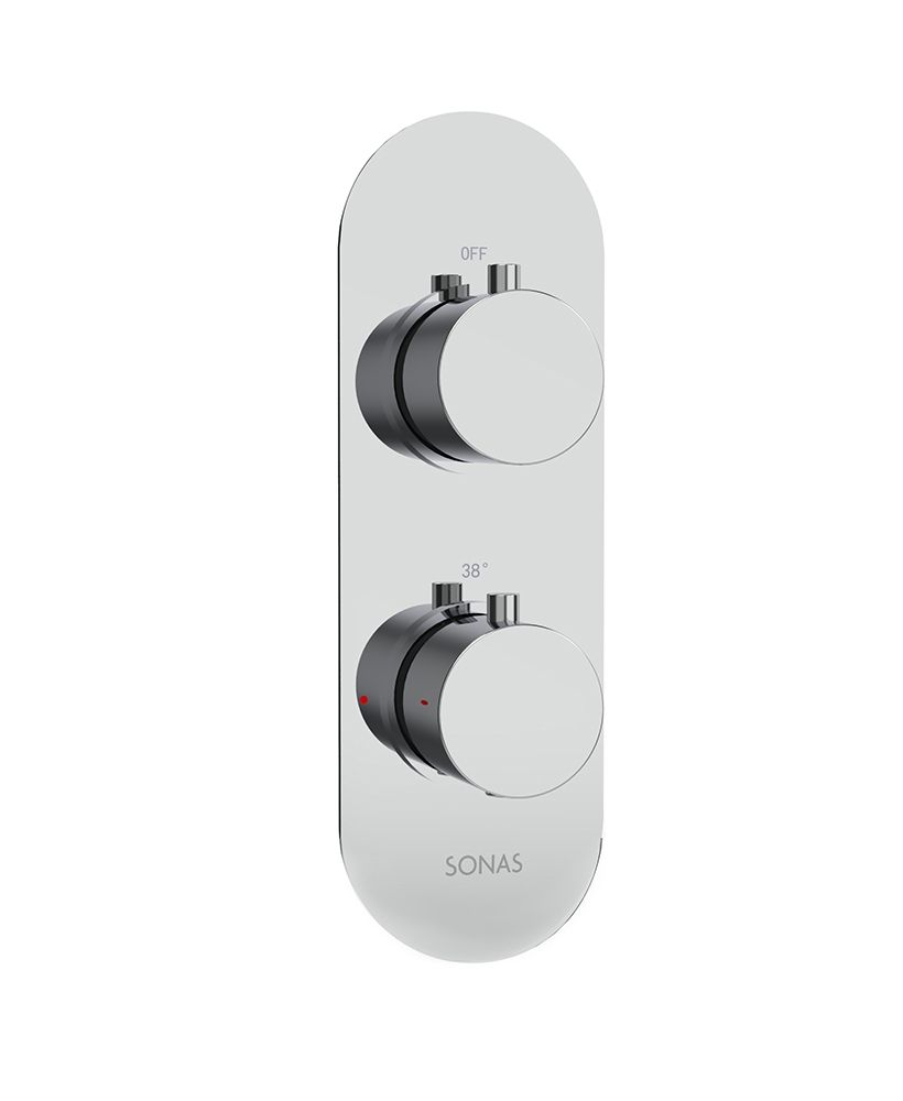 ALITA Round Dual Control Single Outlet Shower Valve Chrome ALITA Round Dual Control Single Outlet Shower Valve Chrome - Image 1