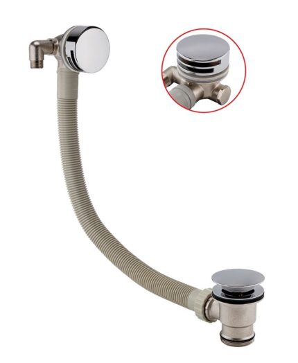 SONAS Round Bath Filler & Waste Chrome