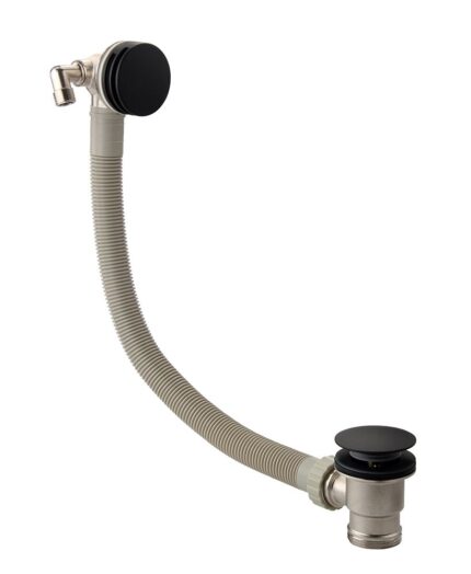 SONAS Round Bath Filler & Waste Matt Black