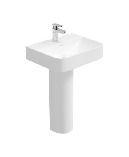 HORIZON Square 1TH Wash Basin & Full Pedestal