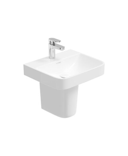 HORIZON Square 1TH Wash Basin & Semi Pedestal