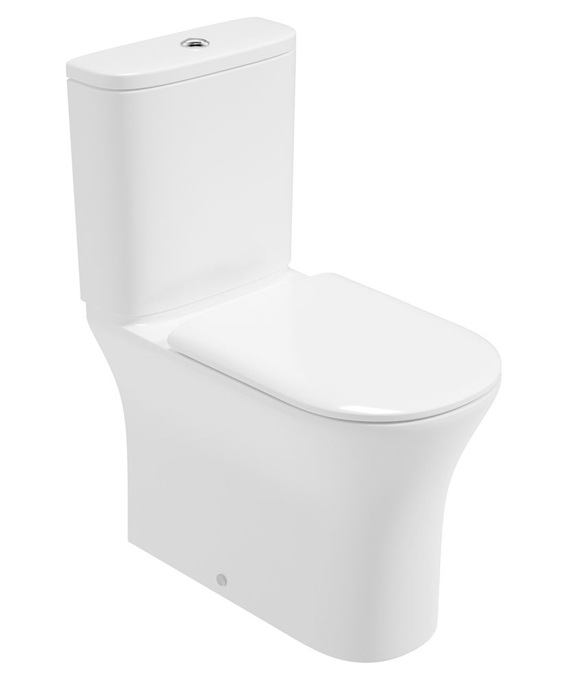 PENA Fully Shrouded Comfort Height Close Coupled Rimless Pan & Soft Close Seat PENA Fully Shrouded Comfort Height Close Coupled Rimless Pan & Soft Close Seat - Image 1