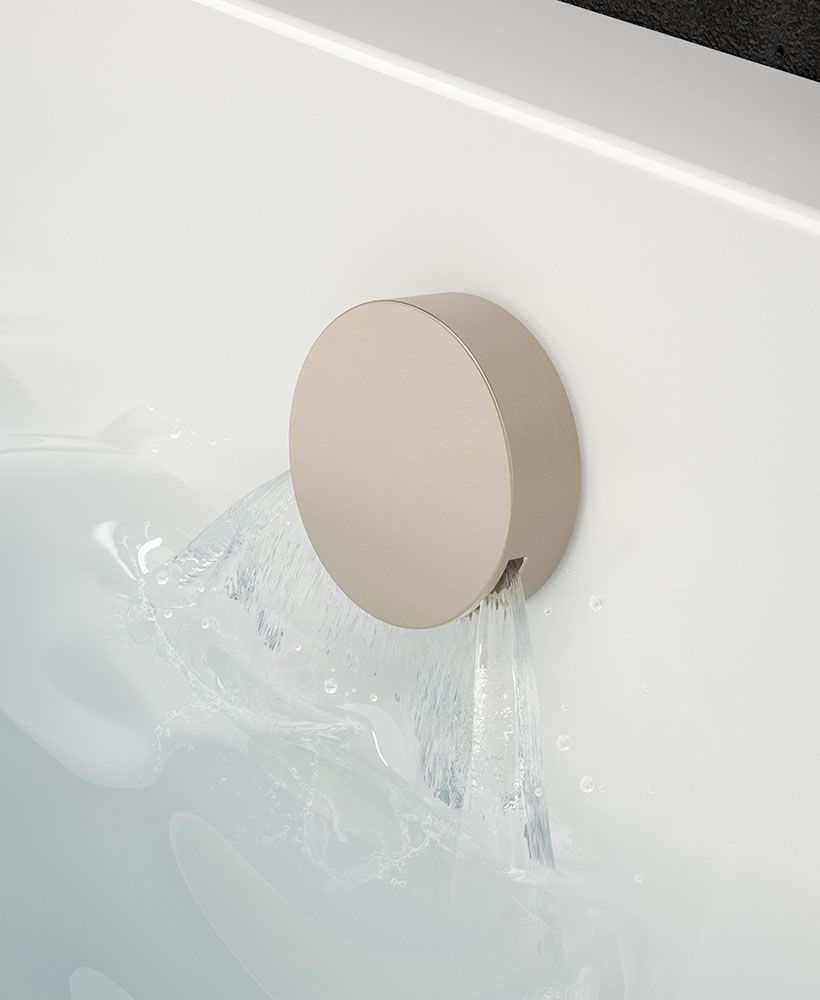 SONAS Round Bath Filler & Waste Brushed Nickel SONAS Round Bath Filler & Waste Brushed Nickel - Image 1