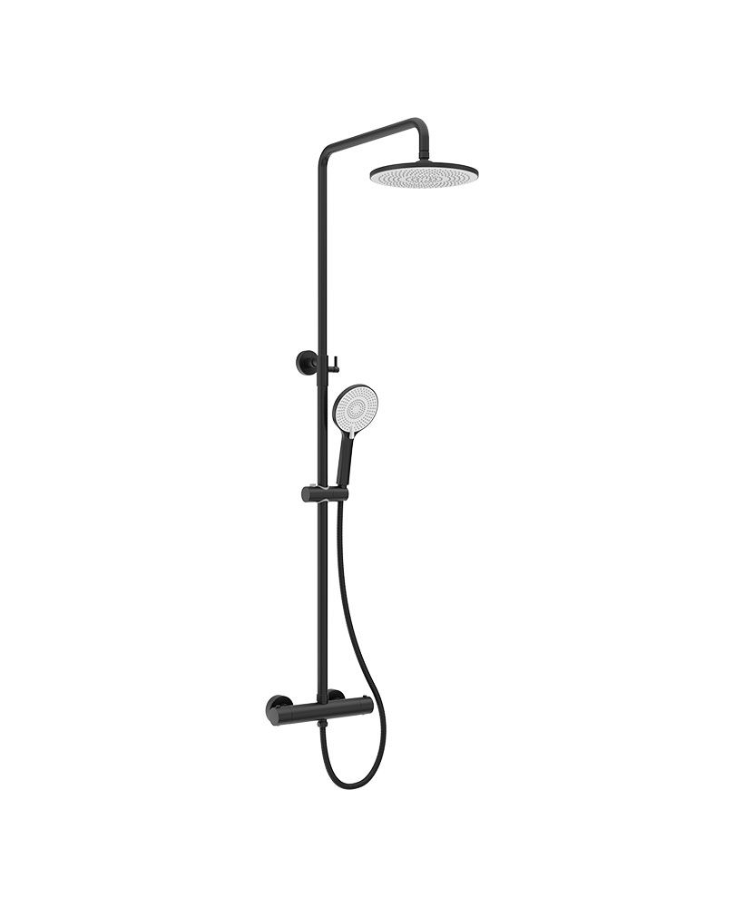 ALITA Rain Round Thermostatic Shower Kit Matt Black ALITA Rain Round Thermostatic Shower Kit Matt Black - Image 1