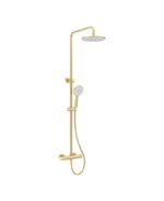 ALITA Rain Round Thermostatic Shower Kit Brushed Gold