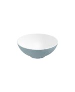 SKAL Round 40cm Countertop Basin White-Morning Sky Blue & Waste