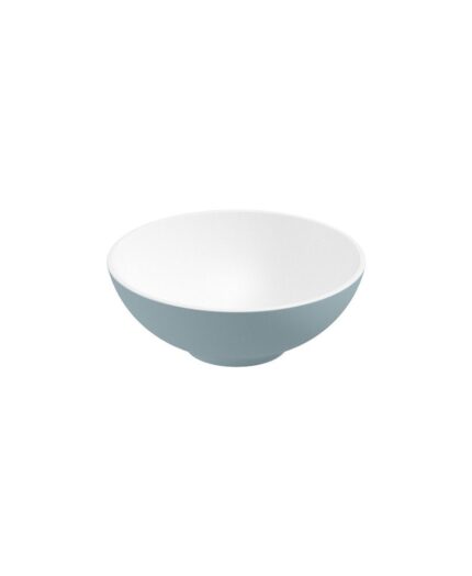 SKAL Round 40cm Countertop Basin White-Morning Sky Blue & Waste