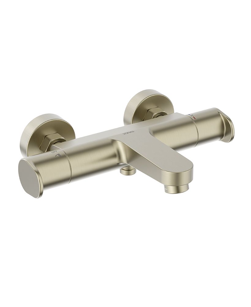 URBAN Thermostatic Bath Shower Mixer Brushed Nickel URBAN Thermostatic Bath Shower Mixer Brushed Nickel - Image 1