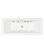 CUBO 1700x700mm Double Ended 8 White Jet Whirlpool Bath White