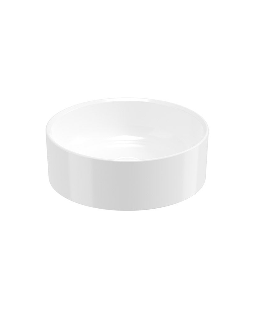 LIVING Round Countertop Wash Basin & Waste White LIVING Round Countertop Wash Basin & Waste White - Image 1