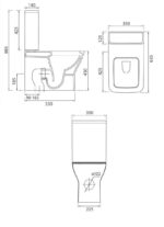 SOPHIA Rimless Comfort Height Fully Shrouded Close Coupled WC & Gamma Slim Soft Close Seat - Image 2