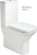 SOPHIA Rimless Comfort Height Fully Shrouded Close Coupled WC & Gamma Soft Close Seat - Image 2