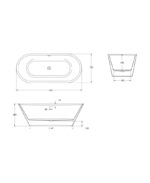 HOWE 1700x750mm Freestanding Bath Coloured - Image 2