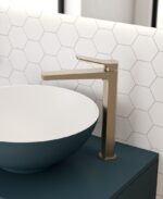 LUTA Freestanding Basin Mixer Brushed Nickel - Image 2