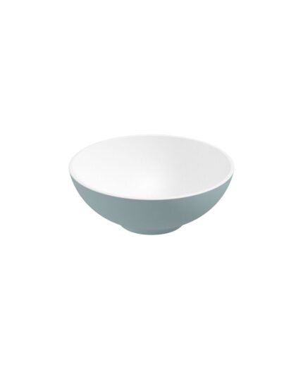 SKAL Round 40cm Countertop Basin White-Coral Green & Waste