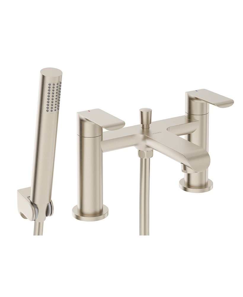 SCOPE Deck Mounted Bath Shower Mixer Brushed Nickel SCOPE Deck Mounted Bath Shower Mixer Brushed Nickel - Image 1