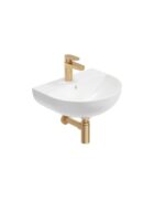 HORIZON Round 45cm 1TH Wash Basin & Bottle Trap - Brushed Gold