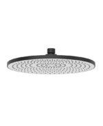 SYNC Round 250mm ABS White Face Plate Shower Head Matt Black