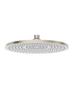 SYNC Round 250mm ABS White Face Plate Shower Head Brushed Nickel
