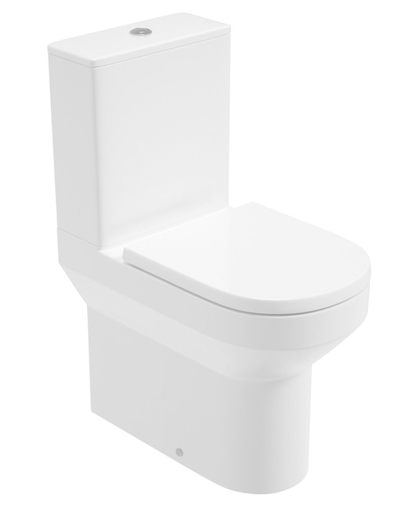 BASE Rimless Fully Shrouded Comfort Height WC & PP Seat BASE Rimless Fully Shrouded Comfort Height WC & PP Seat - Image 1