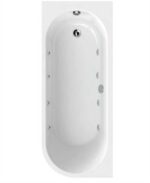 ARC 1700x700mm Left Hand Single Ended 8 White Jet Whirlpool Bath & Panel White