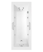 CADENZA 1700x700mm Single Ended 12 White Jet Whirlpool Bath White