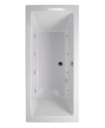 PACIFIC Double Ended 8 White Jet Whirlpool Bath White