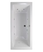 PACIFIC ENDURA Double Ended 12 White Jet Whirlpool Bath White