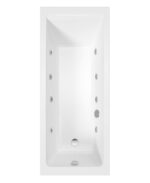 CUBO Single Ended 8 White Jet Whirlpool Bath White - 1700x700mm